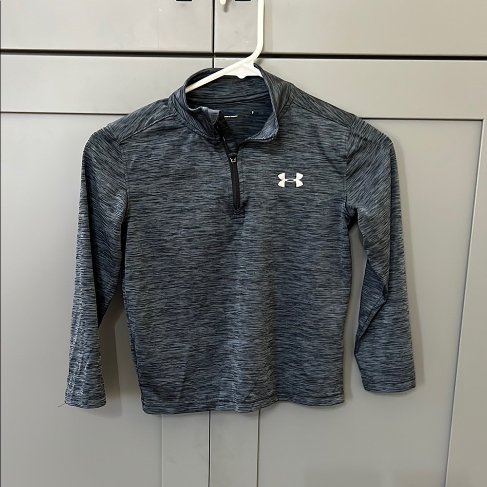 Under Armour Black and Gray Quarter-Zip Sweatshirt